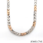 Load image into Gallery viewer, 6mm Platinum Rose Gold Chain with Matte Finish for Men JL PT CH 1233   Jewelove.US
