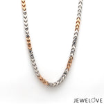 Load image into Gallery viewer, 3.75mm Platinum Rose Gold Chain with Matte Finish for Men JL PT CH 1235   Jewelove.US
