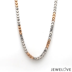 3.75mm Platinum Rose Gold Chain with Matte Finish for Men JL PT CH 1235