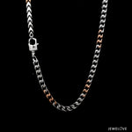 Load image into Gallery viewer, 3.75mm Platinum Rose Gold Chain with Matte Finish for Men JL PT CH 1235   Jewelove.US
