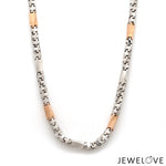 Load image into Gallery viewer, 4.5mm Platinum Rose Gold Twisted Chain with Matte Finish for Men JL PT CH 1237   Jewelove.US
