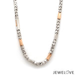 Load image into Gallery viewer, 4.5mm Platinum Rose Gold Twisted Chain with Matte Finish for Men JL PT CH 1237   Jewelove.US
