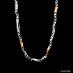 Load image into Gallery viewer, 4.5mm Platinum Rose Gold Twisted Chain with Matte Finish for Men JL PT CH 1237   Jewelove.US
