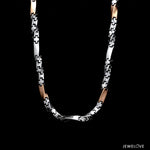 Load image into Gallery viewer, 4.5mm Platinum Rose Gold Twisted Chain with Matte Finish for Men JL PT CH 1237   Jewelove.US
