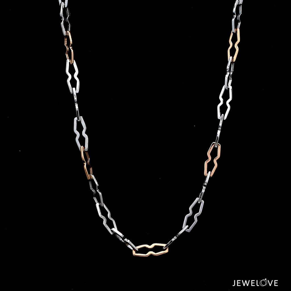3.75mm Men of Platinum | Rose Gold Links Chain for Men JL PT CH 1249-A   Jewelove.US