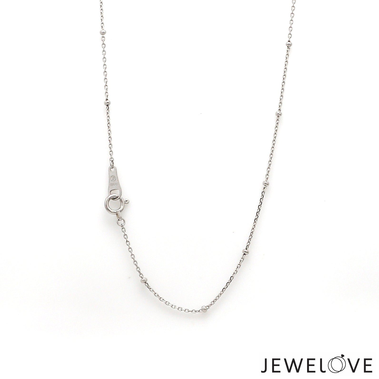 Platinum Japanese Cable Chain with Diamond Cut Balls for Women JL PT CH 1252   Jewelove.US