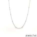 Load image into Gallery viewer, Platinum Japanese Cable Chain with Diamond Cut Balls for Women JL PT CH 1252   Jewelove.US
