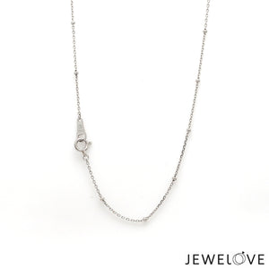 Platinum Japanese Cable Chain with Diamond Cut Balls for Women JL PT CH 1252   Jewelove.US