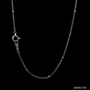 Platinum Japanese Cable Chain with Diamond Cut Balls for Women JL PT CH 1252   Jewelove.US