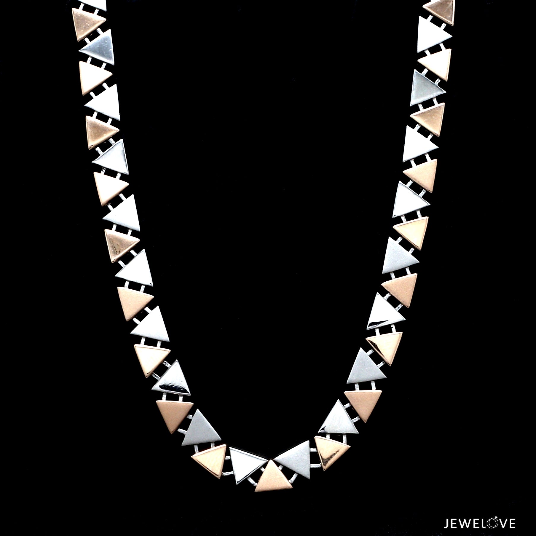 Men of Platinum | 6.25mm Triangle Links Platinum Rose Gold Chain for Men JL PT CH 1353
