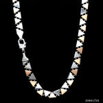 Load image into Gallery viewer, Men of Platinum | 6.25mm Triangle Links Platinum Rose Gold Chain for Men JL PT CH 1353

