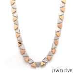 Load image into Gallery viewer, Men of Platinum | 6.25mm Triangle Links Platinum Rose Gold Chain for Men JL PT CH 1353

