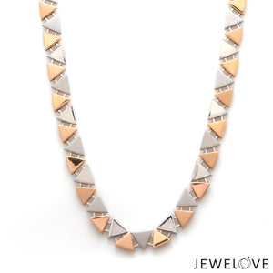 Men of Platinum | 6.25mm Triangle Links Platinum Rose Gold Chain for Men JL PT CH 1353