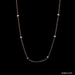 Load image into Gallery viewer, Japanese 2.75mm Diamond Cut Balls Platinum Rose Gold Chain JL PT CH 1257   Jewelove.US
