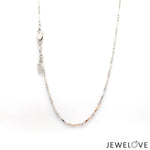 Load image into Gallery viewer, 1.75mm Japanese Platinum Rose Gold Links Chain for Women JL PT CH 1258   Jewelove.US
