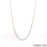 Load image into Gallery viewer, 1.75mm Japanese Platinum Rose Gold Links Chain for Women JL PT CH 1258   Jewelove.US

