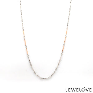 1.75mm Japanese Platinum Rose Gold Links Chain for Women JL PT CH 1258   Jewelove.US