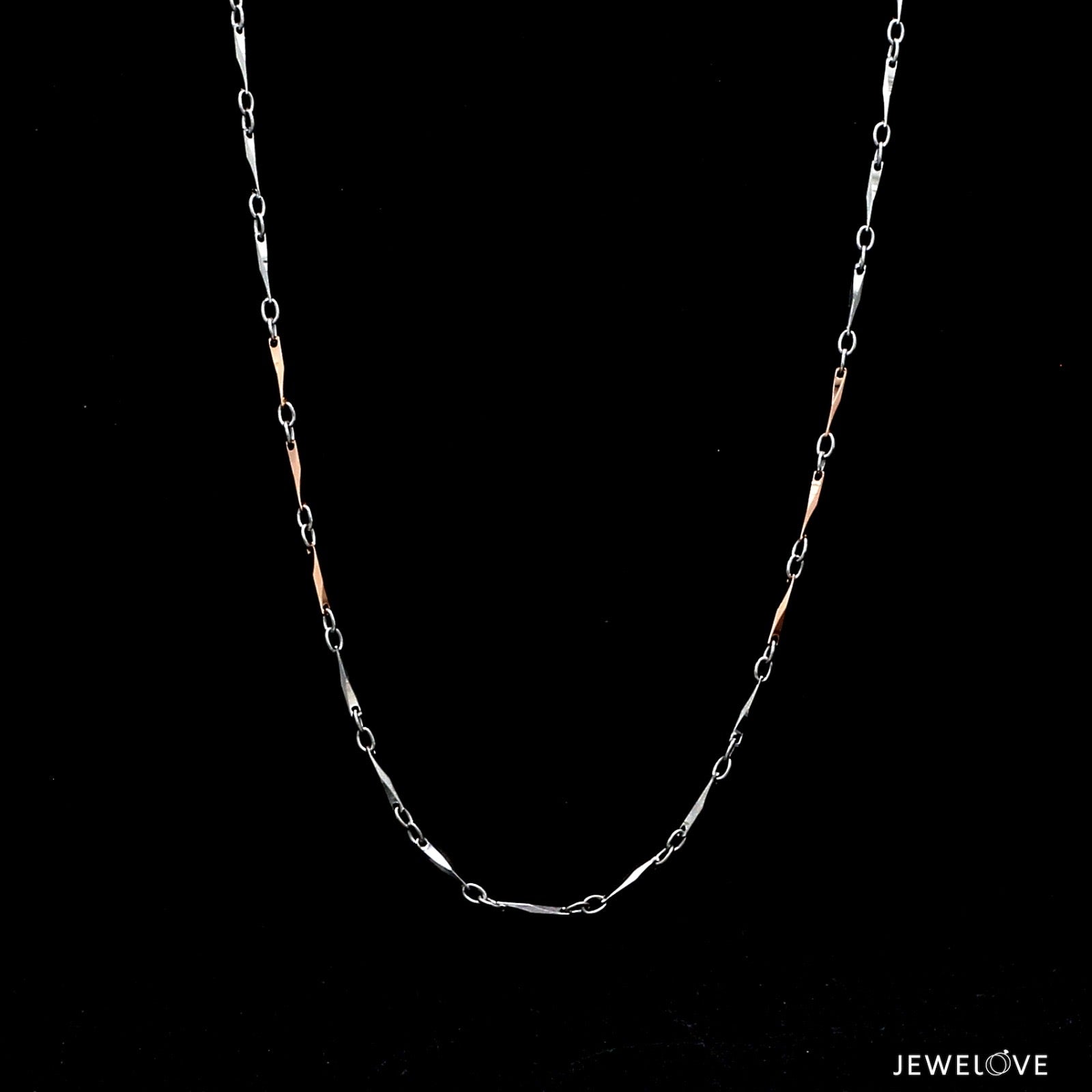 1.75mm Japanese Platinum Rose Gold Links Chain for Women JL PT CH 1258   Jewelove.US