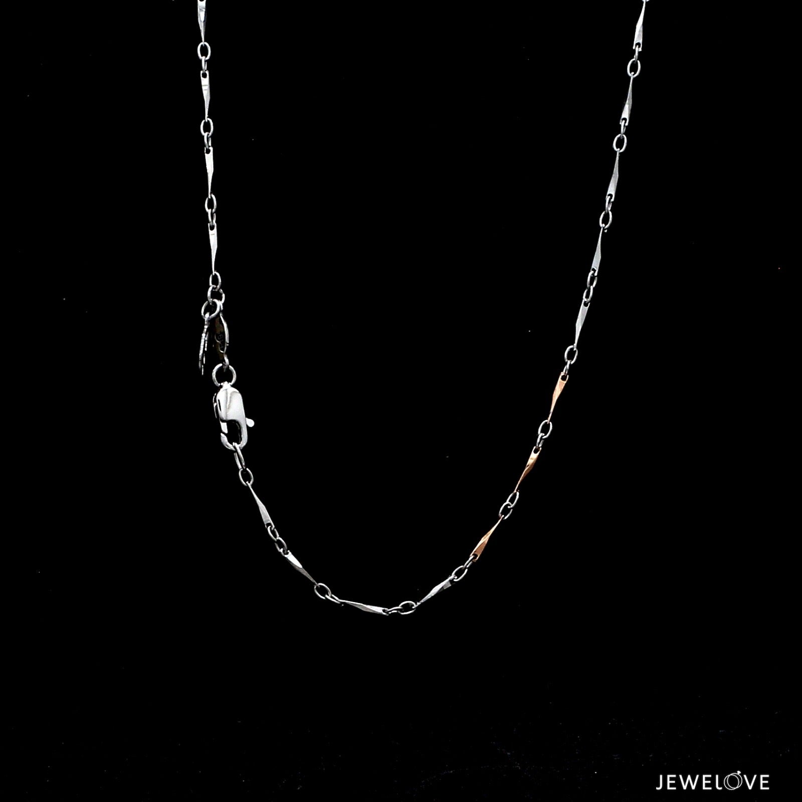 1.75mm Japanese Platinum Rose Gold Links Chain for Women JL PT CH 1258   Jewelove.US