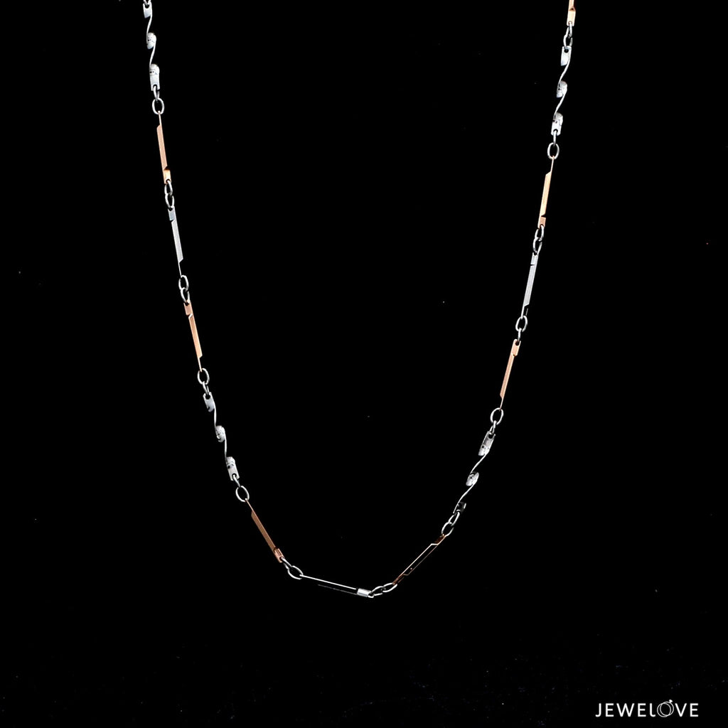 1.75mm Japanese Platinum Rose Gold Links Chain for Women JL PT CH 1259   Jewelove.US