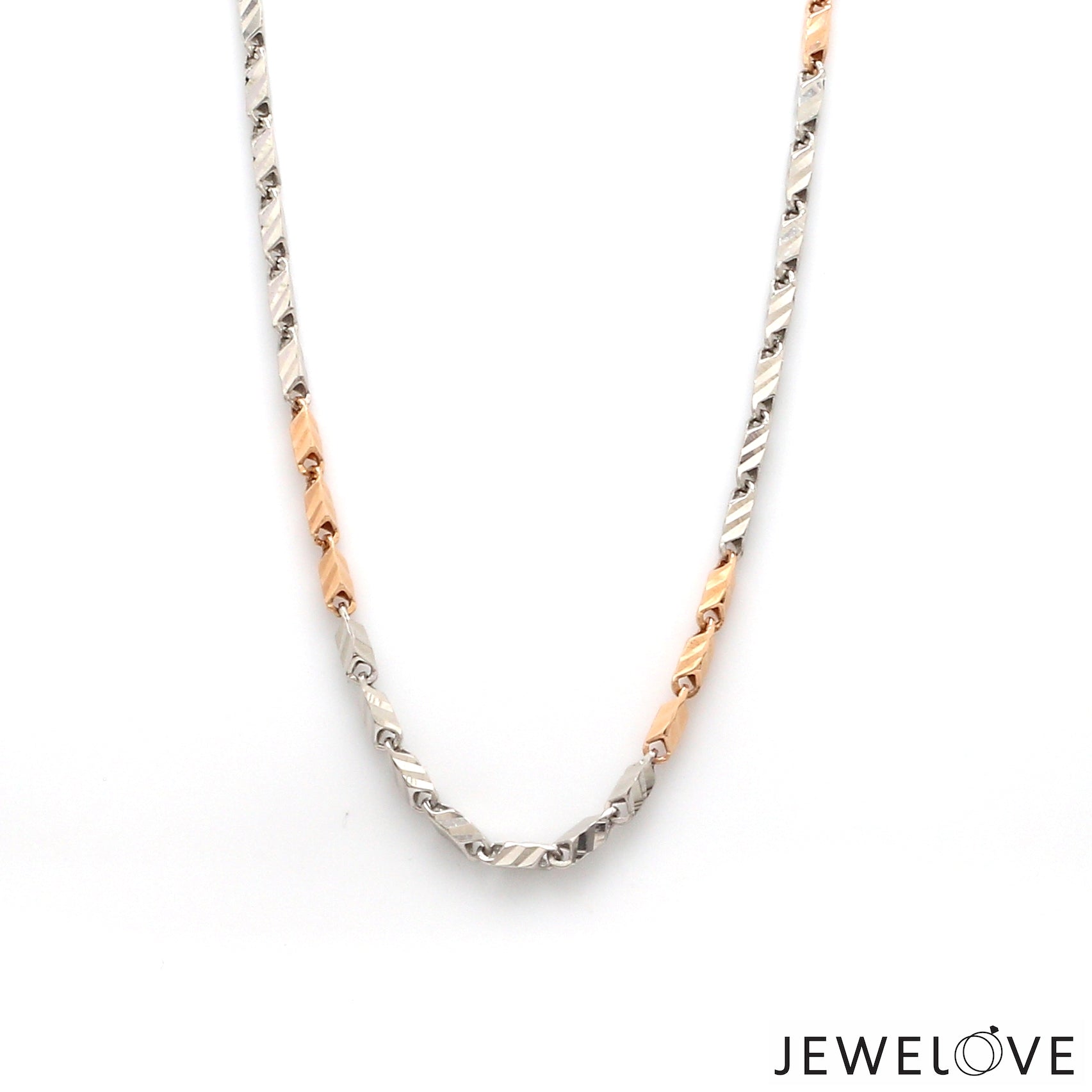 2.75mm Japanese Platinum Rose Gold Chain JL PT CH 1262   Jewelove.US