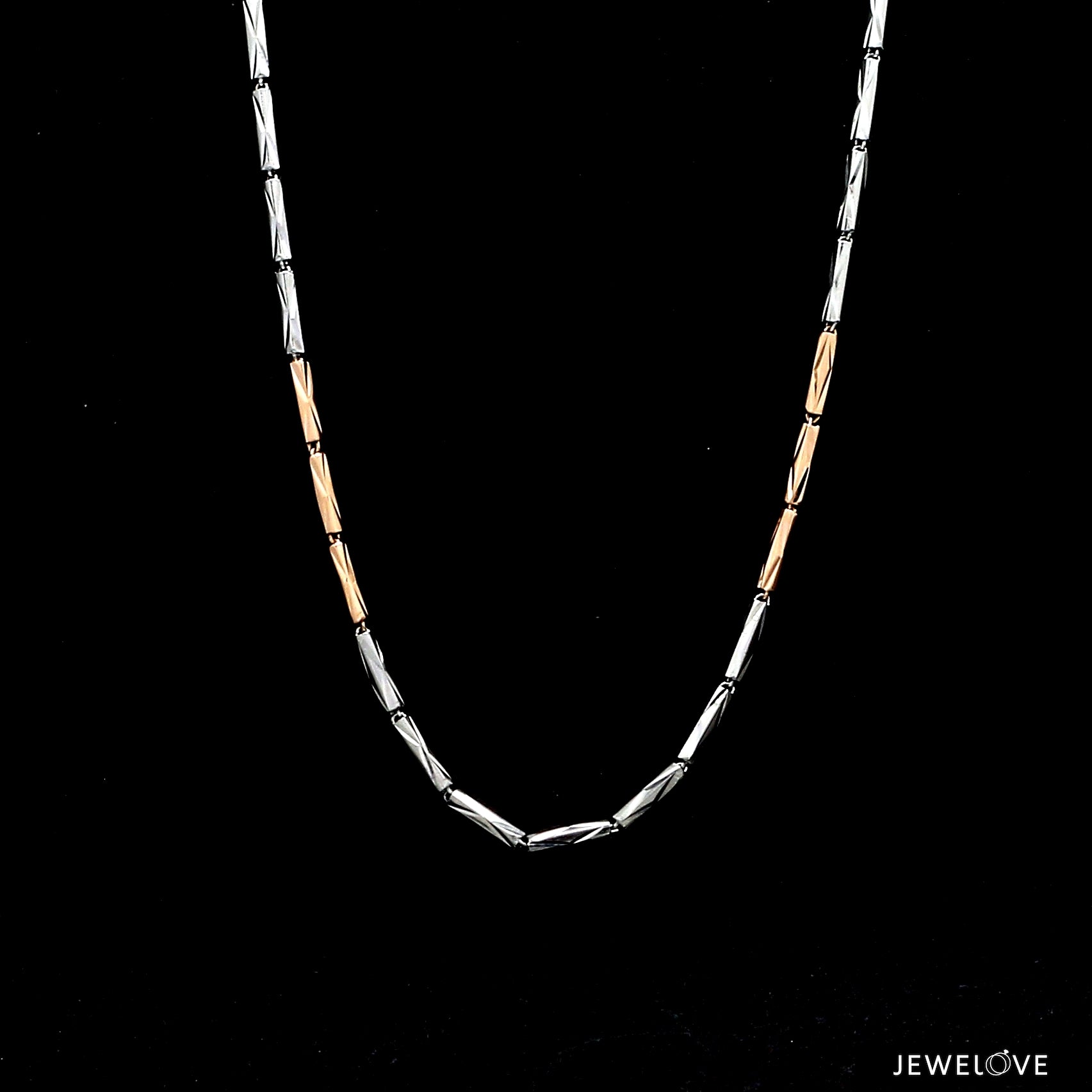 2mm Designer Japanese Platinum Rose Gold Chain JL PT CH 1264   Jewelove.US