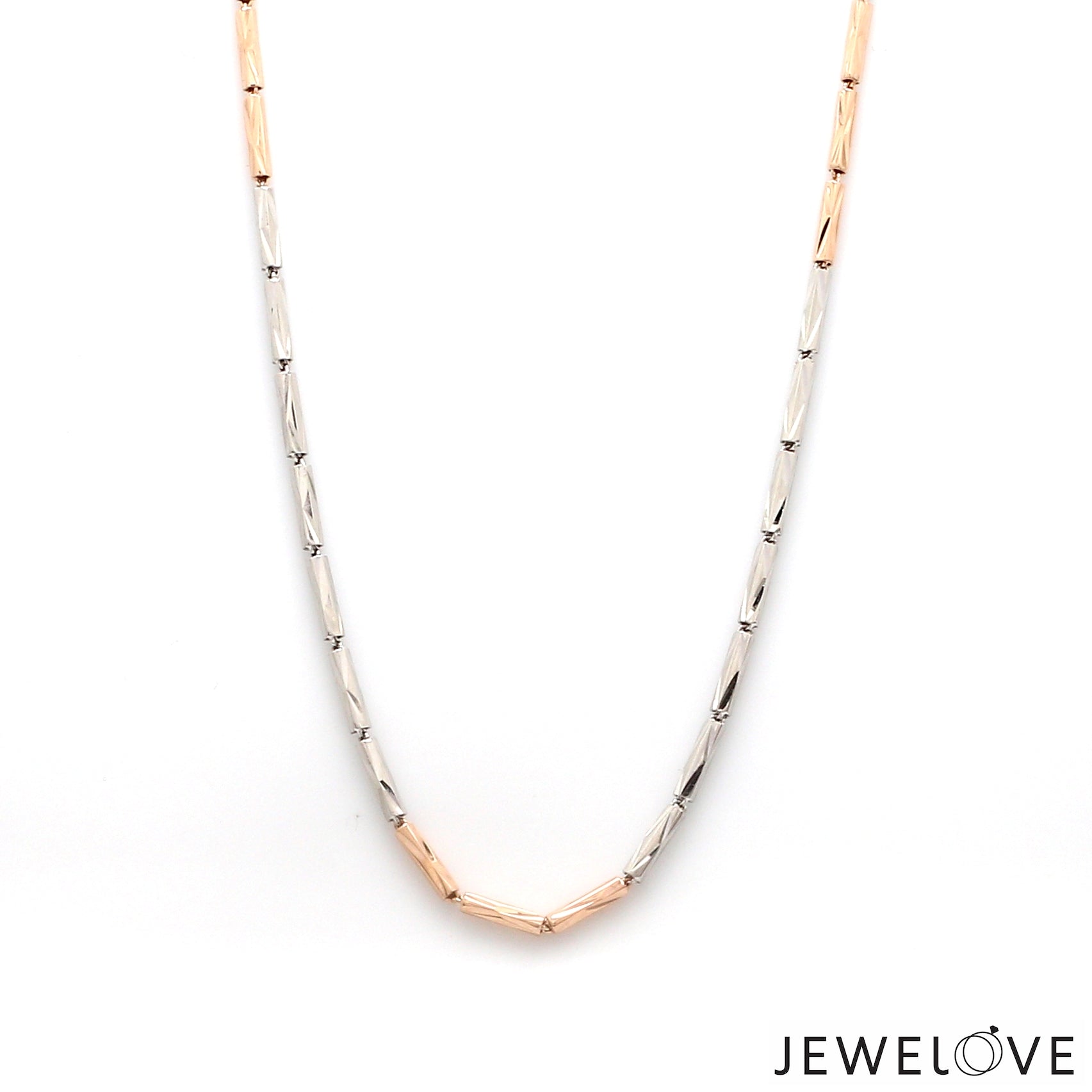 2mm Designer Japanese Platinum Rose Gold Chain JL PT CH 1264   Jewelove.US