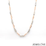 Load image into Gallery viewer, 2mm Japanese Designer Platinum Rose Gold Chain for Women JL PT CH 1265   Jewelove.US
