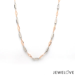 2mm Japanese Designer Platinum Rose Gold Chain for Women JL PT CH 1265   Jewelove.US