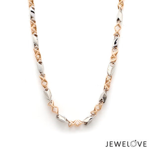 Men of Platinum | 4.5mm Platinum Rose Gold Matte & Hi-Polish Chain for Men JL PT CH 1267-A   Jewelove.US