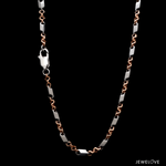 Load image into Gallery viewer, Men of Platinum | 3.5mm Rose Gold Matte &amp; Hi-Polish Chain for Men JL PT CH 1267-B
