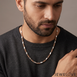 Load image into Gallery viewer, Men of Platinum | 3.5mm Rose Gold Matte &amp; Hi-Polish Chain for Men JL PT CH 1267-B
