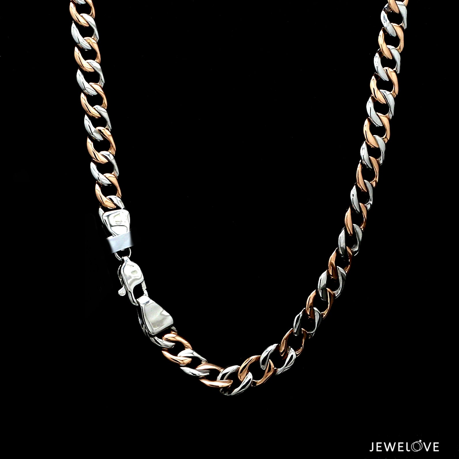 Men of Platinum | 6mm Platinum Rose Gold Heavy Chain for Men JL PT CH 1272-RG   Jewelove.US
