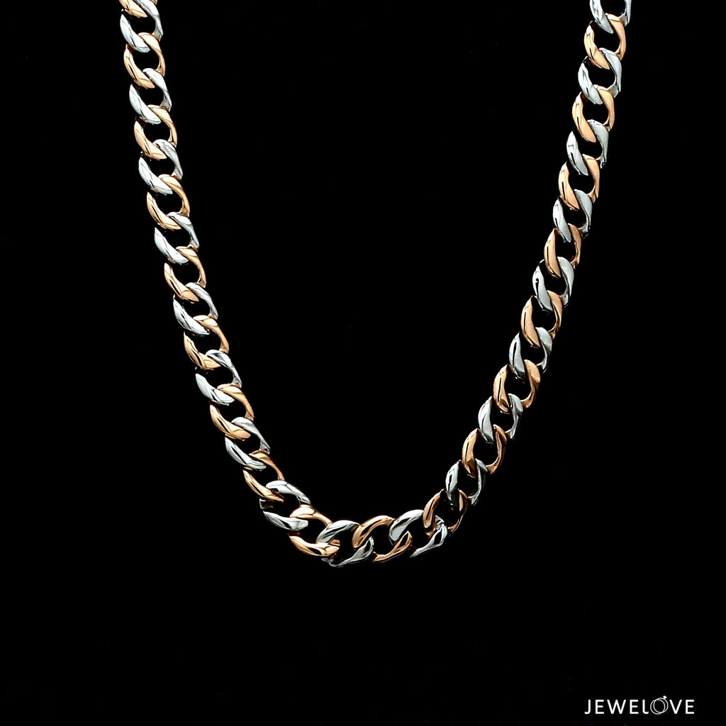 Men of Platinum | 6mm Platinum Rose Gold Heavy Chain for Men JL PT CH 1272-RG   Jewelove.US