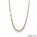 Load image into Gallery viewer, 4.25mm Platinum &amp; Rose Gold Double Links Chain for Men JL PT CH 1273   Jewelove.US
