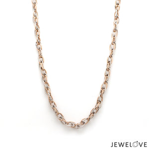4.25mm Platinum & Rose Gold Double Links Chain for Men JL PT CH 1273   Jewelove.US