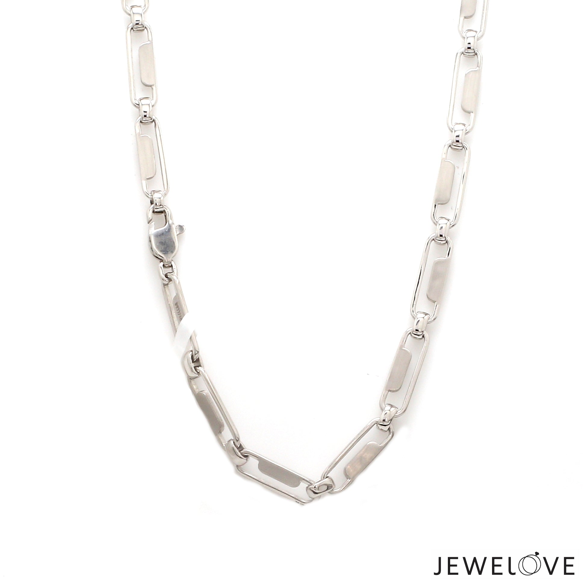 Men of Platinum | 5.25mm Linked Platinum Hi-Polish & Matte Chain for Men JL PT CH 1278   Jewelove.US