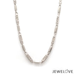 Load image into Gallery viewer, Men of Platinum | 4.5mm Double Linked Platinum Hi-Polish &amp; Matte Chain for Men JL PT CH 1279   Jewelove.US
