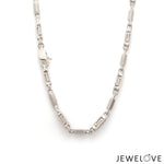 Load image into Gallery viewer, Men of Platinum | 4.5mm Double Linked Platinum Hi-Polish &amp; Matte Chain for Men JL PT CH 1279   Jewelove.US
