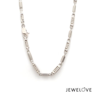 Men of Platinum | 4.5mm Double Linked Platinum Hi-Polish & Matte Chain for Men JL PT CH 1279   Jewelove.US