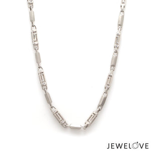 Men of Platinum | 4.5mm Double Linked Platinum Hi-Polish & Matte Chain for Men JL PT CH 1279   Jewelove.US