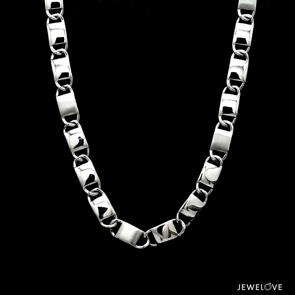 Men of Platinum | 5.75mm Platinum Hi-Polish & Matte Chain for Men JL PT CH 1280   Jewelove.US