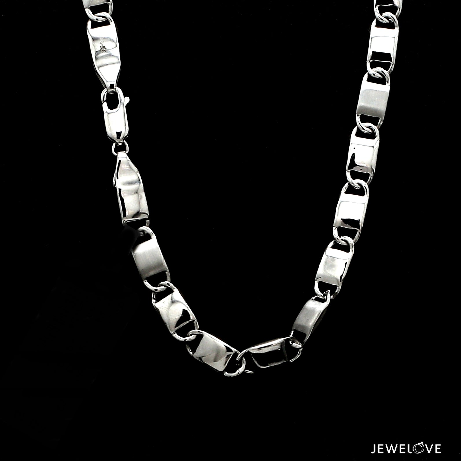 Men of Platinum | 5.75mm Platinum Hi-Polish & Matte Chain for Men JL PT CH 1280   Jewelove.US