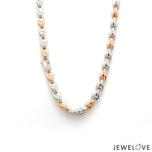 Men of Platinum | 5.75mm Platinum Rose Gold Heavy Chain for Men JL PT CH 1104-A   Jewelove.US