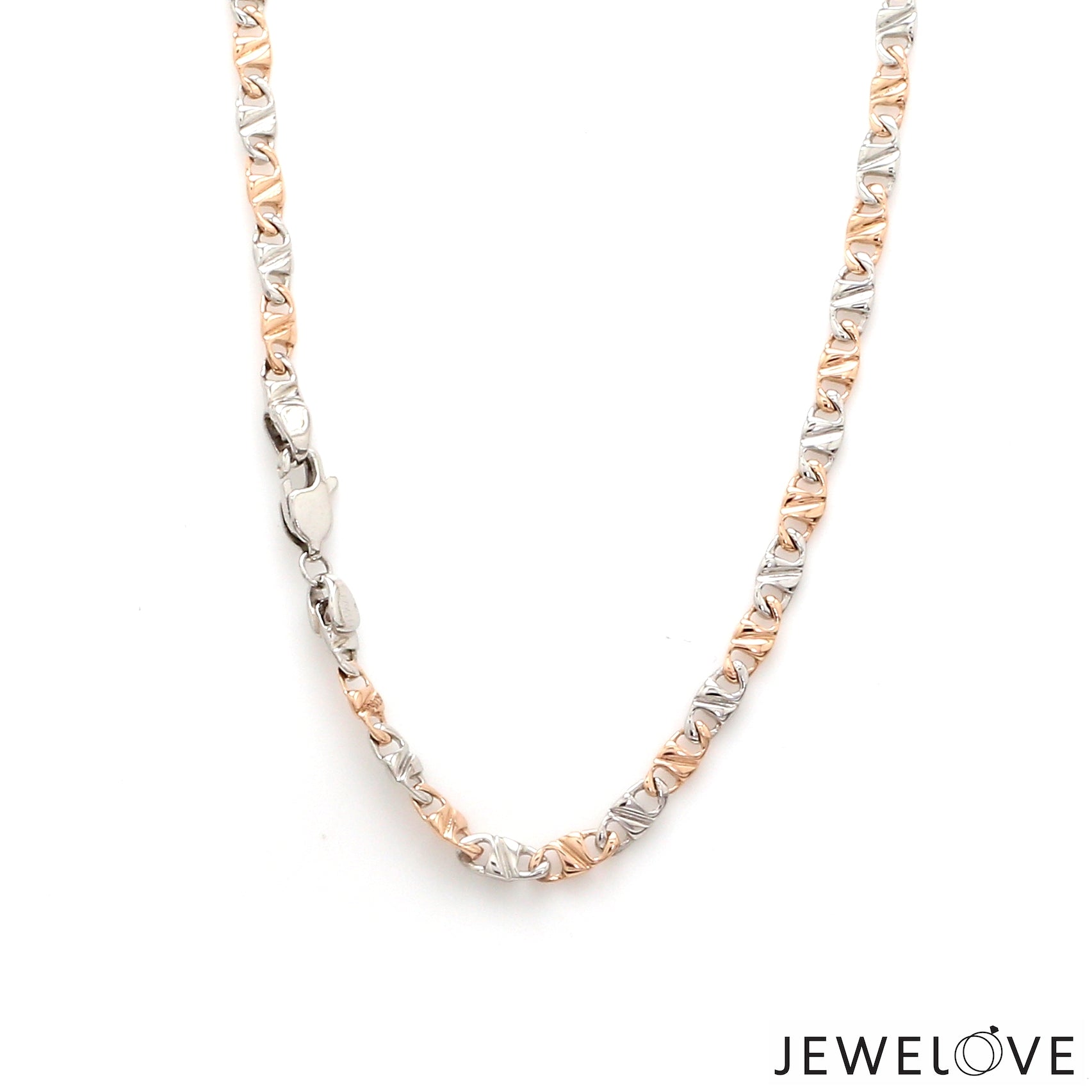 3.75mm Platinum Rose Gold Chain for Men JL PT CH 1285   Jewelove.US