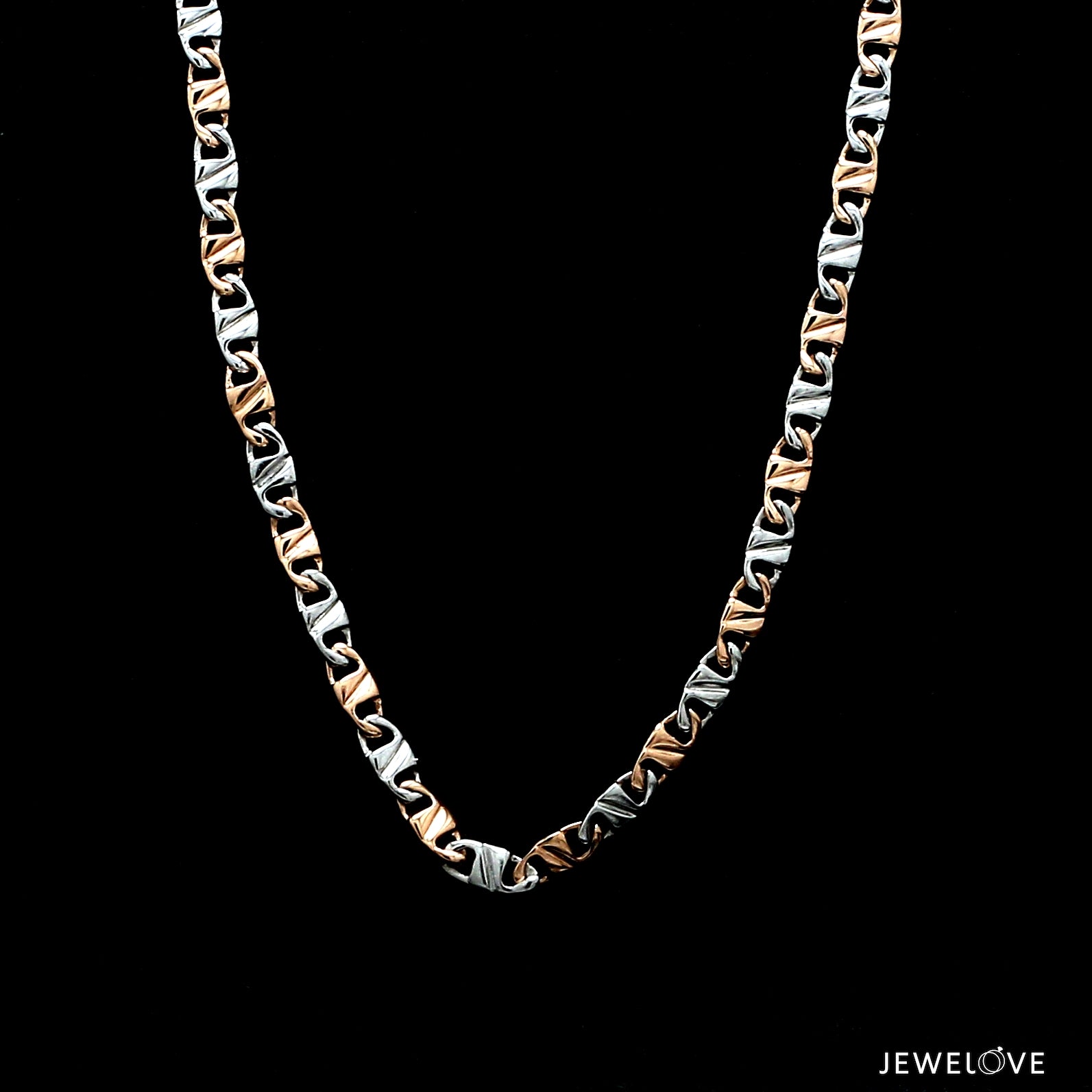 3.75mm Platinum Rose Gold Chain for Men JL PT CH 1285   Jewelove.US