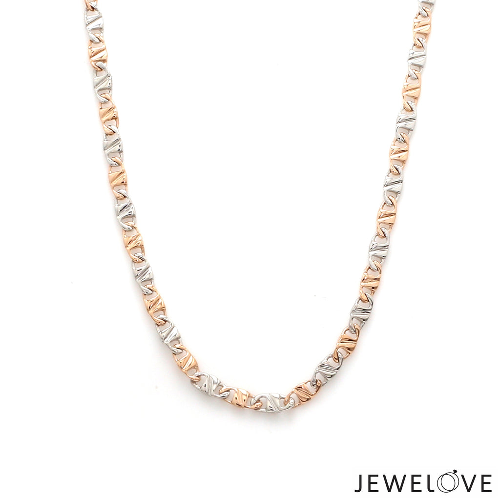 3.75mm Platinum Rose Gold Chain for Men JL PT CH 1285   Jewelove.US