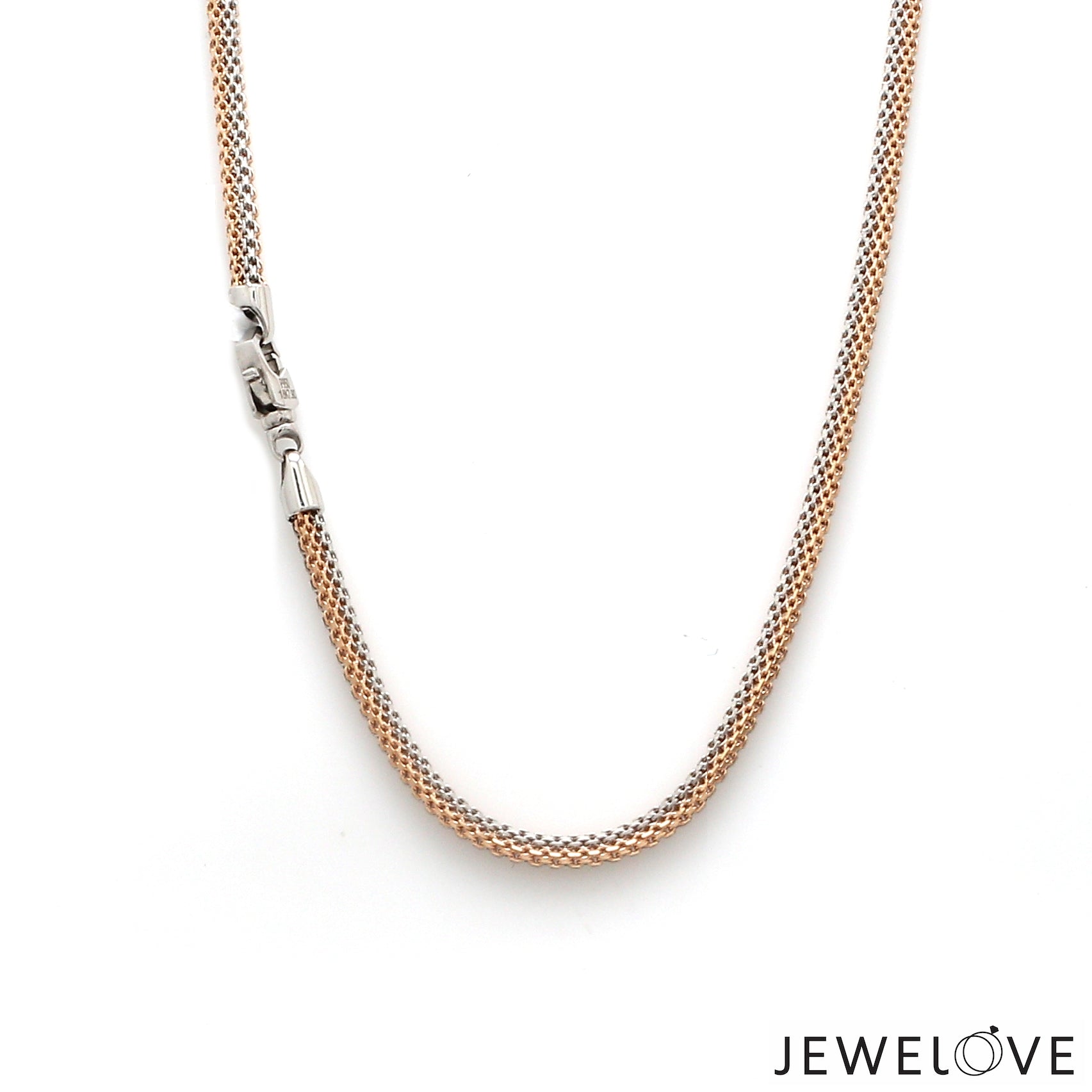 2.75mm Platinum & Rose Gold Round Chain for Men JL PT CH 1290   Jewelove.US