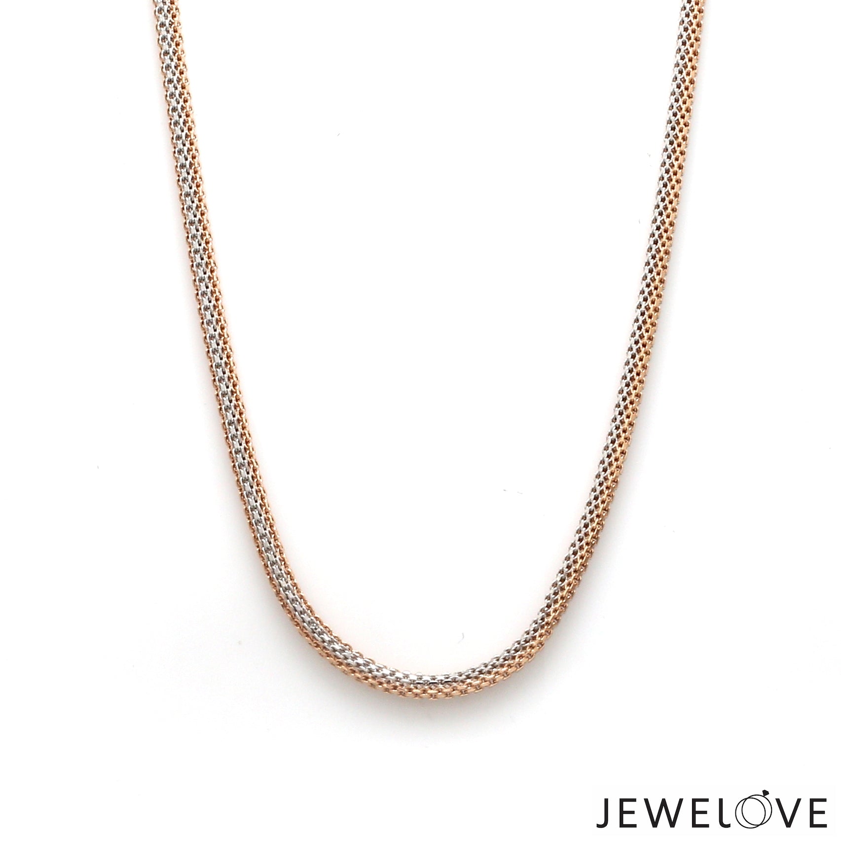2.75mm Platinum & Rose Gold Round Chain for Men JL PT CH 1290   Jewelove.US