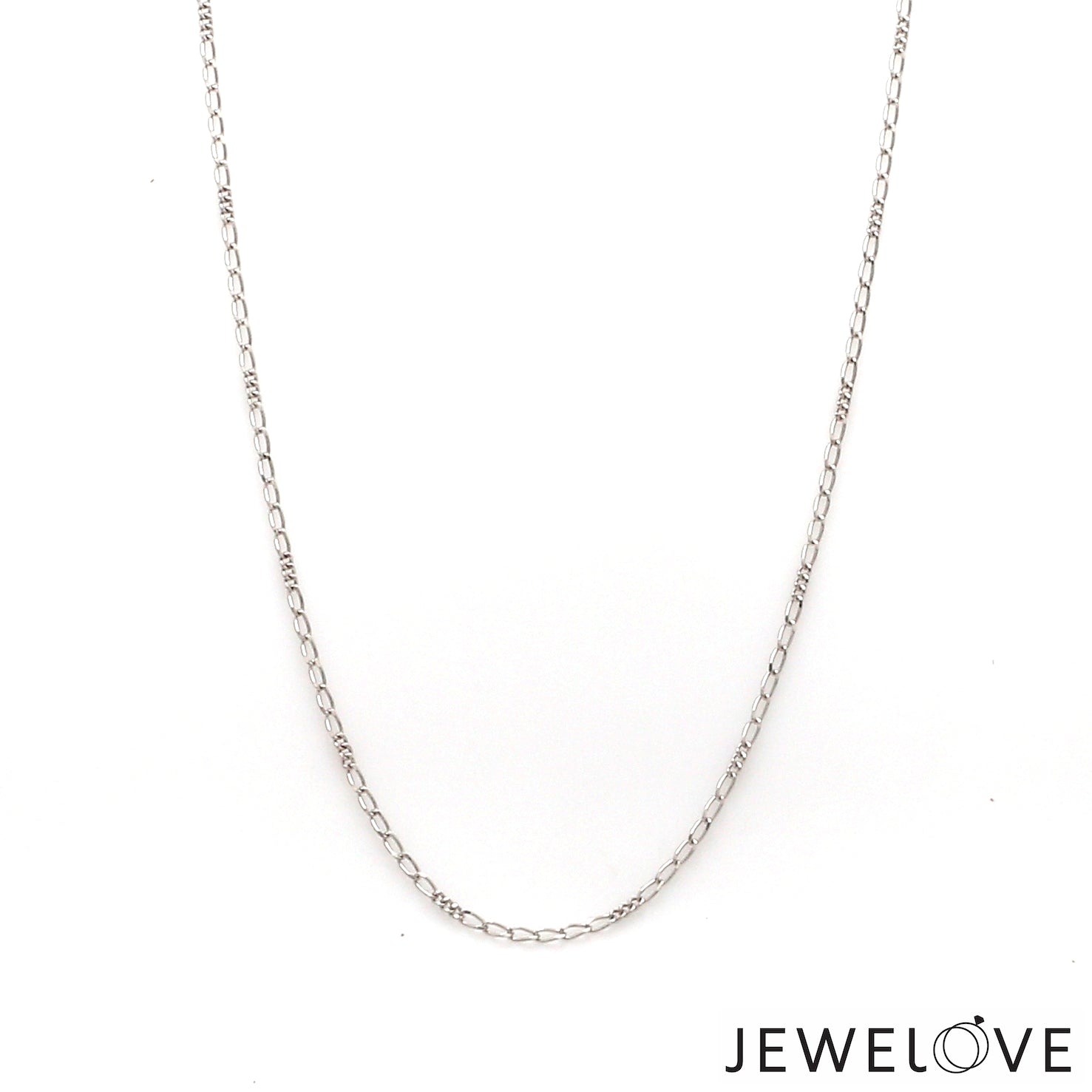 1mm Thin Rectangular Links Platinum Chain JL PT CH 1291   Jewelove.US